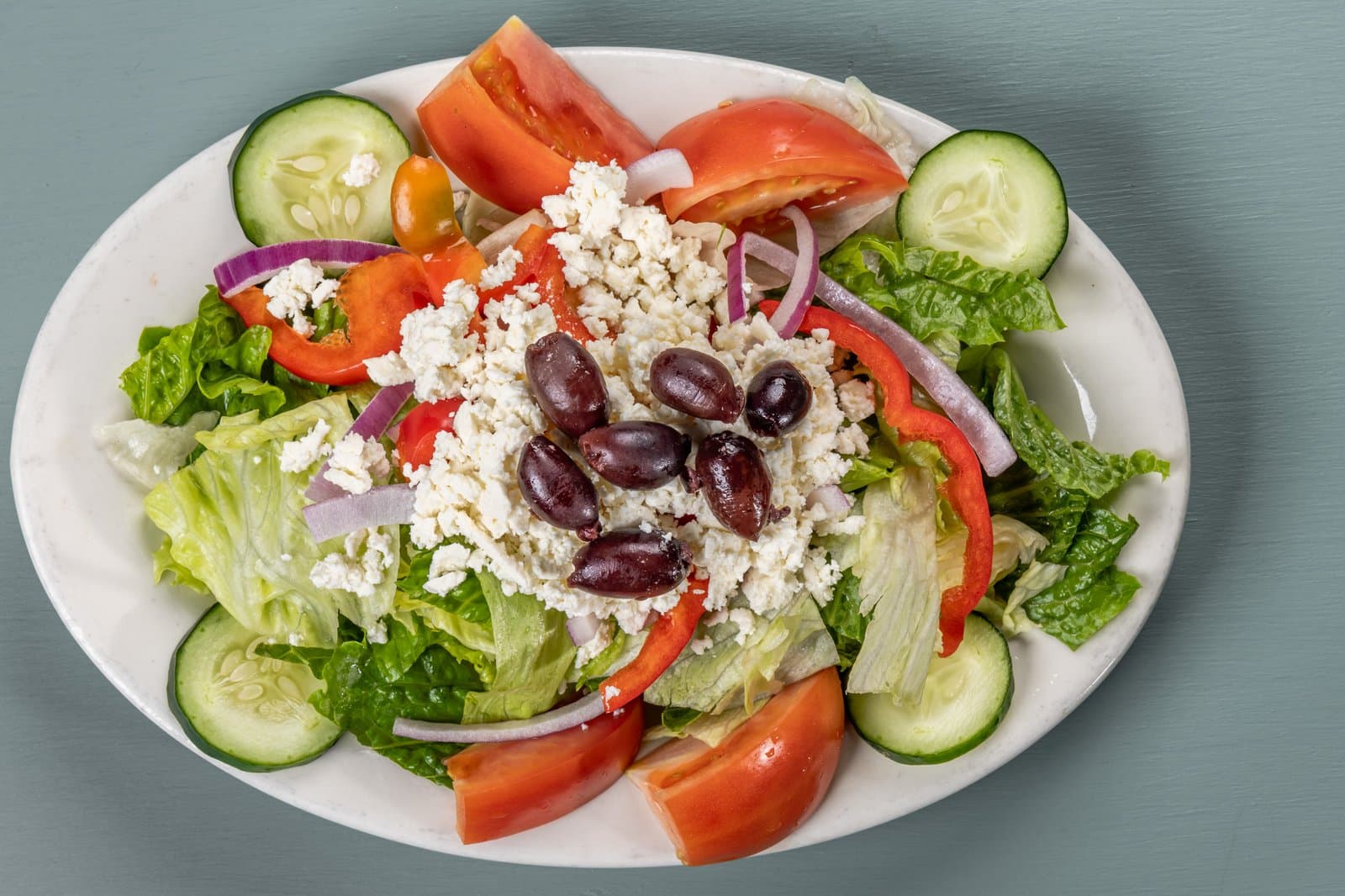 Greek salad with feta and kalamata olives